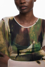 ROCHIE LUNGA CU PRINT MILITARY GREEN