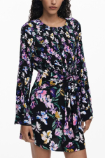 ROCHIE MIDI CU PRINT FLORAL