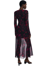 ROCHIE DIN VOAL CU PRINT FLORAL