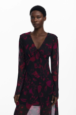 ROCHIE DIN VOAL CU PRINT FLORAL