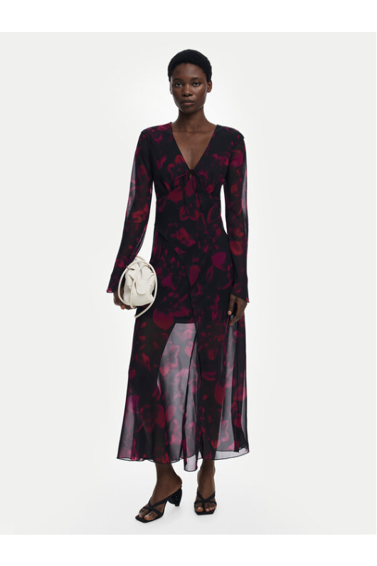ROCHIE DIN VOAL CU PRINT FLORAL