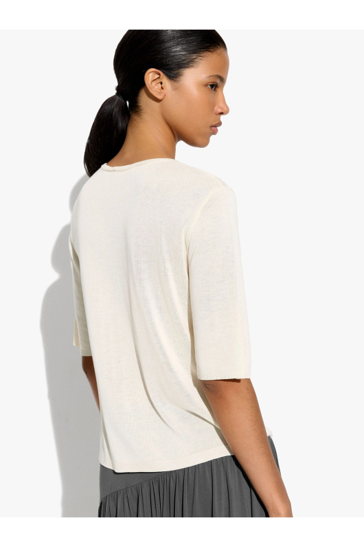 BLUZA CREM CU NASTURI