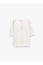 BLUZA CREM CU NASTURI