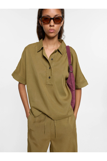 BLUZA STIL CAMASA CU MANECA SCURTA