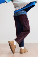 Pantaloni patchwork din denim