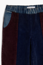 Pantaloni patchwork din denim