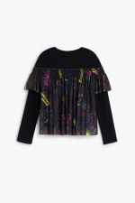 BLUZA CU TULL IMPRIMAT FLORAL