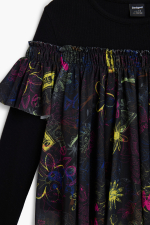 BLUZA CU TULL IMPRIMAT FLORAL