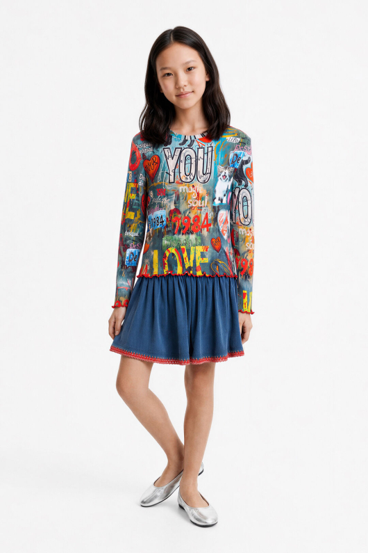 Tricou cu maneca lunga imprimat