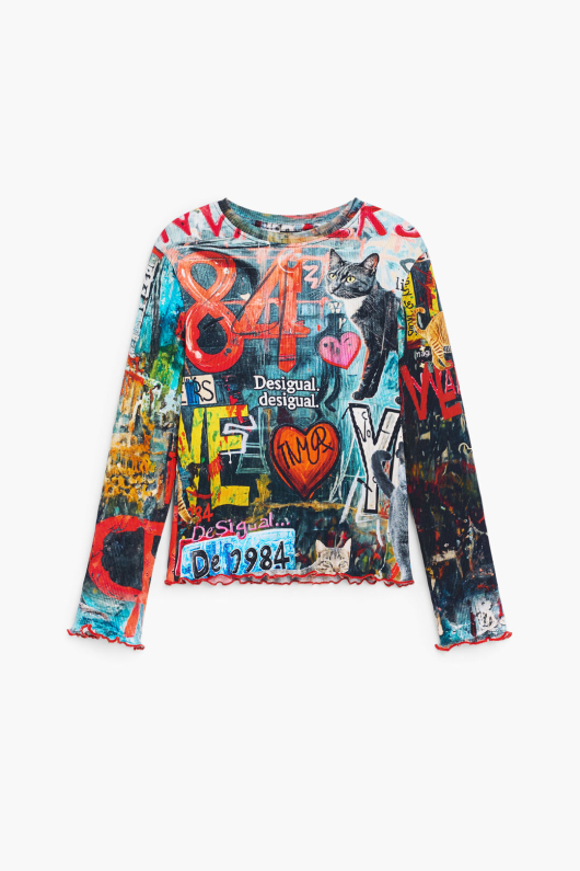 Tricou cu maneca lunga imprimat