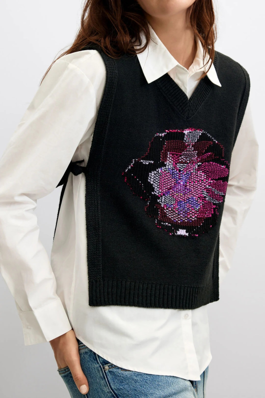 CAMASA ALBA CU VESTA TRICOT