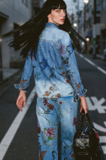 CAMASA DENIM, CU PRINT