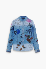 CAMASA DENIM, CU PRINT