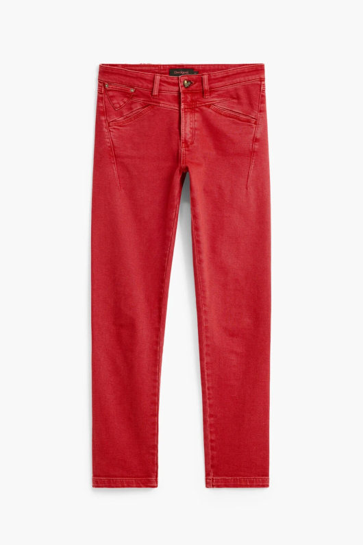 PANTALONI DENIM ROSII