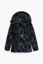 GEACA NEAGRA CU IMPRIMEU FLORAL