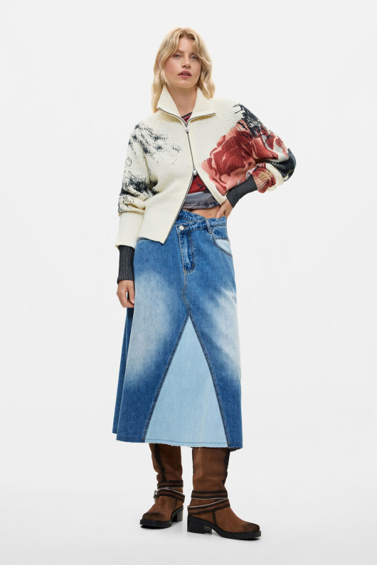 FUSTA MIDI DIN DENIM