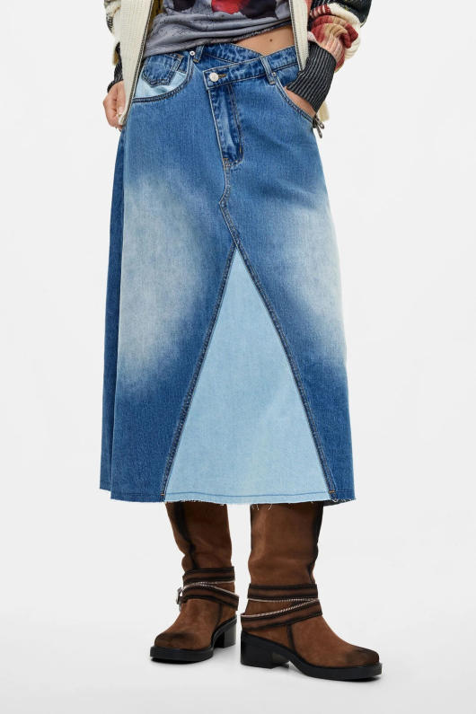 FUSTA MIDI DIN DENIM