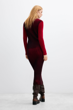 Fusta midi din tricot irizat