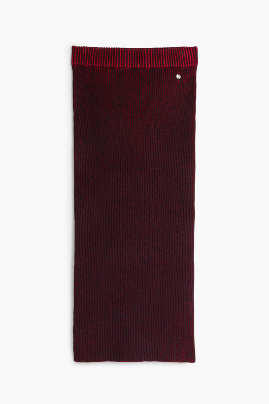 Fusta midi din tricot irizat