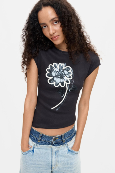 TRICOU CU PRINT FLORAL