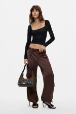 BLUZA NEAGRA CROPPED