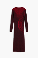 Rochie midi din tricot irizat