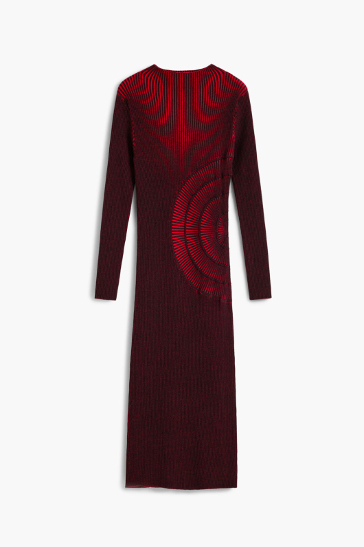 Rochie midi din tricot irizat