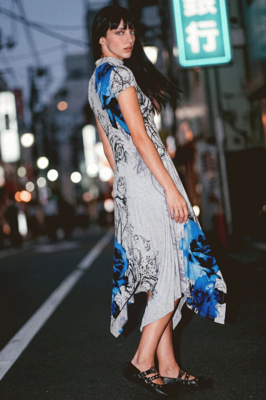 ROCHIE GRI CU PRINT