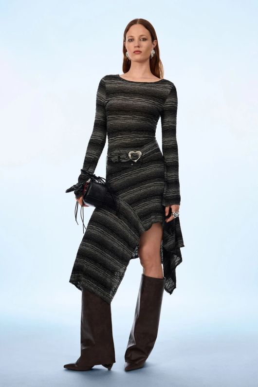 Rochie midi asimetrica