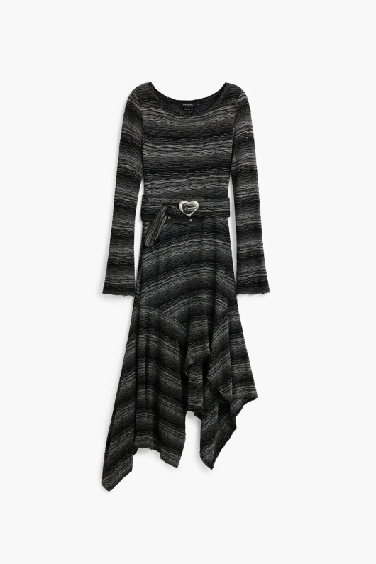 Rochie midi asimetrica