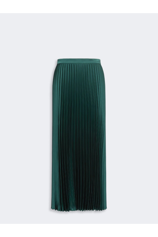 FUSTA SATINATA, VERDE CU PLIURI