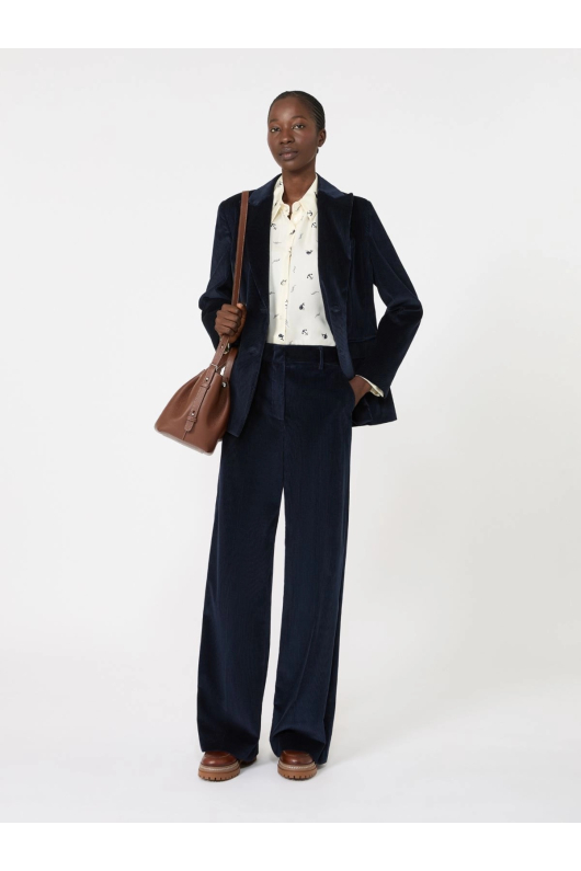 Pantaloni raiati bleumarine