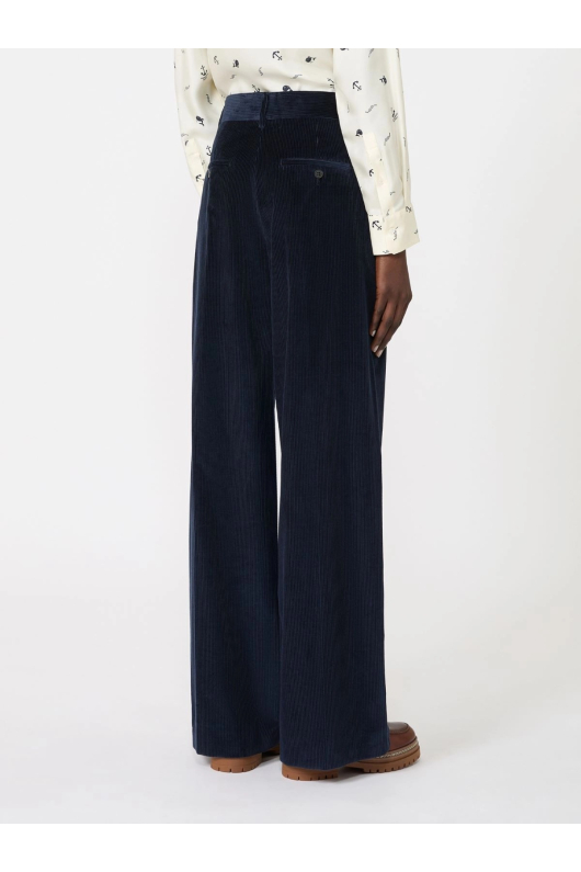 Pantaloni raiati bleumarine
