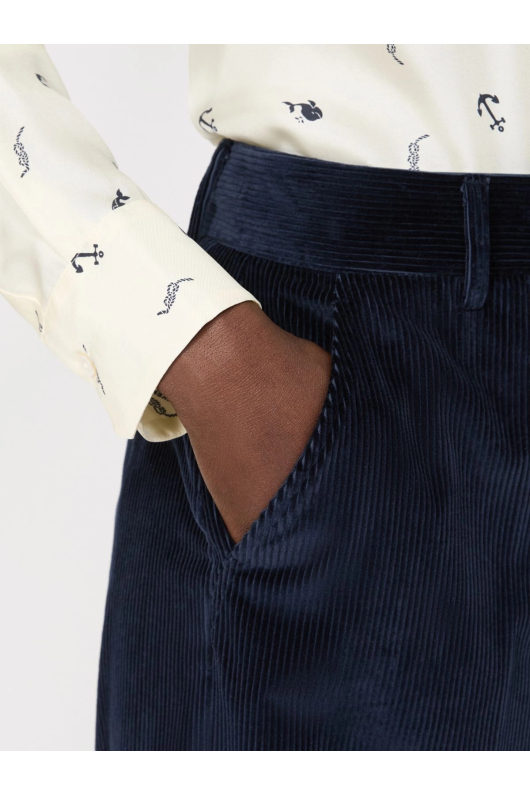 Pantaloni raiati bleumarine