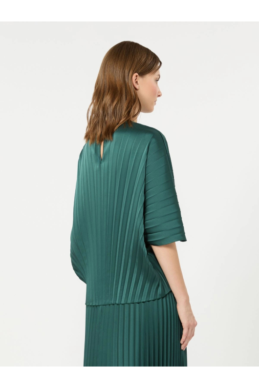 BLUZA VERDE IN PLIURI