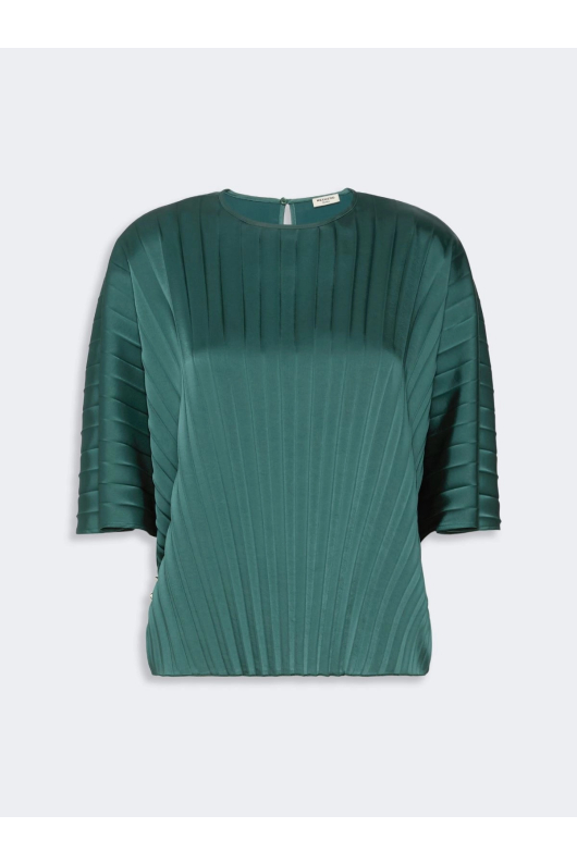 BLUZA VERDE IN PLIURI