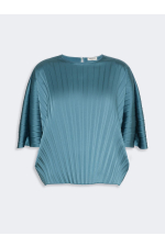 BLUZA ALBASTRA IN PLIURI