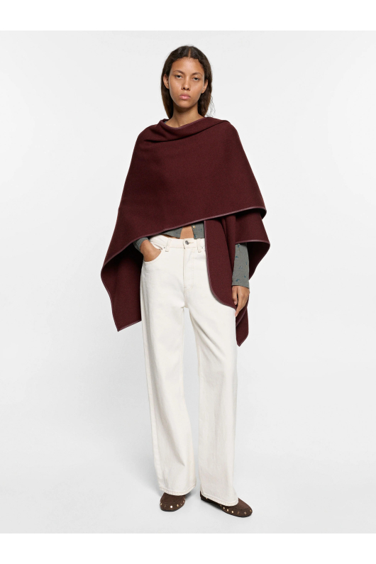 PONCHO BORDO
