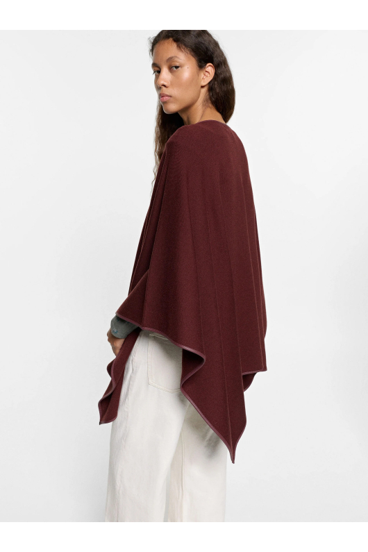 PONCHO BORDO