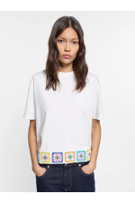TRICOU ALB CU BRODERIE
