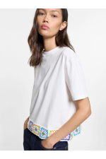 TRICOU ALB CU BRODERIE