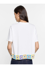 TRICOU ALB CU BRODERIE