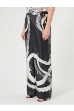 PANTALONI DIN MATASE CU PRINT