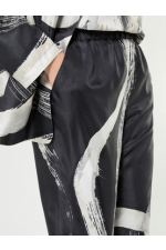 PANTALONI DIN MATASE CU PRINT