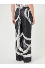 PANTALONI DIN MATASE CU PRINT