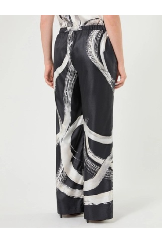 PANTALONI DIN MATASE CU PRINT
