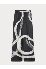 PANTALONI DIN MATASE CU PRINT