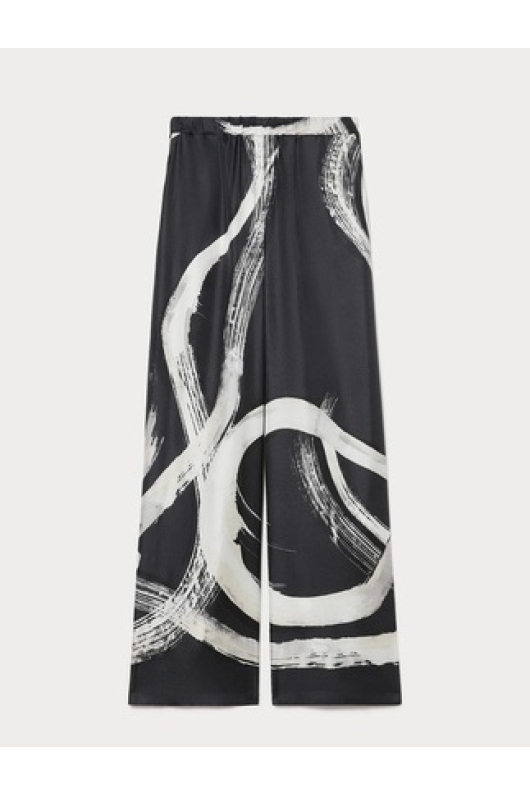 PANTALONI DIN MATASE CU PRINT