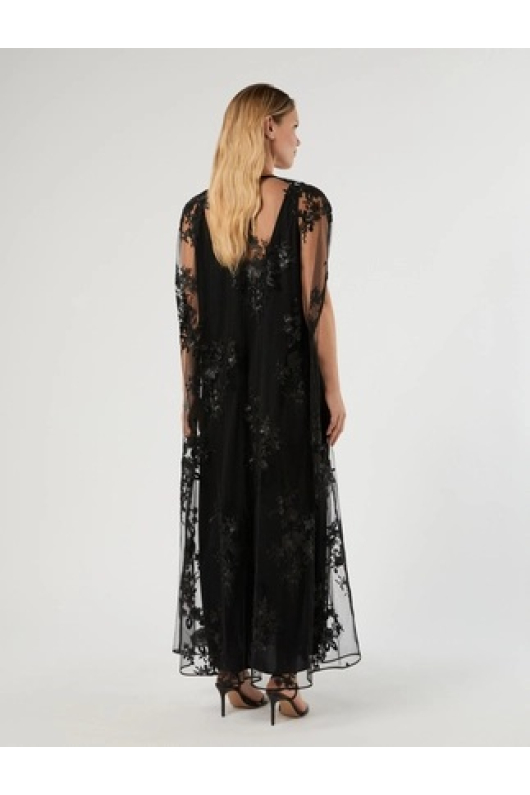ROCHIE NEAGRA DIN TUL BRODAT