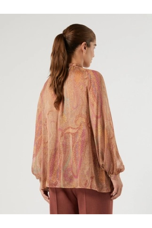BLUZA DIN MATASE CU PRINT